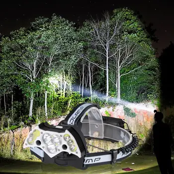 

Headlight 5 Mode Multicolor Head Torch Lamp Fishing Sporting Goods Hiking Super Bright Headlamp Running Strong Light Portable