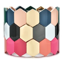 Богемский Браслет из радужной плитки, браслет ручной работы из сплава, браслет из бисера для мужчин и женщин, Летний Стиль