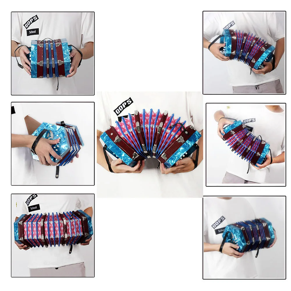 Concertina аккордеон 20-Button 40-Reed Anglo style с сумкой для переноски