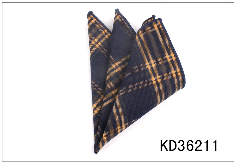 Карманный платок для костюма для мужчин, клетчатый хлопковый носовой платок, мужские носовые платки, повседневные Костюмы, квадратный платок, полотенца, вечерние шарфы - Цвет: KD36211