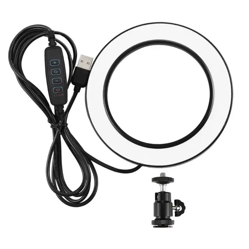 

ALLOYSEED PULUZ 3.5 inch 3 Modes 3200K-6500K Dimmable LED Video Ring Light Flash Lamp