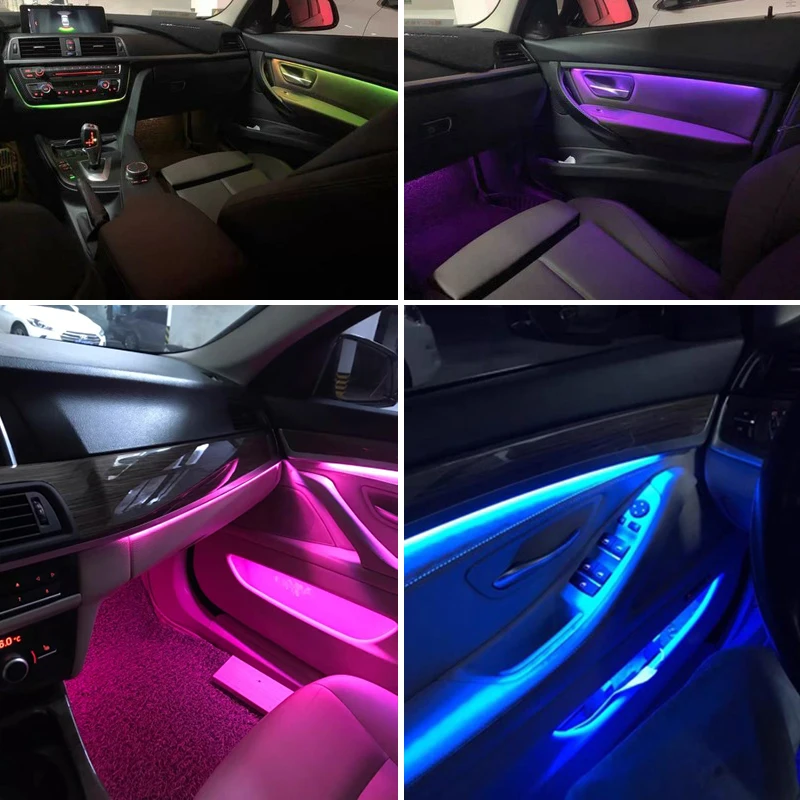 US $124.80 9 Color LED Ambient Lights For BMW F10 F18 F11 20102017 Car Interior Door Panel Decorative Trims Lamp Atmosphere Light