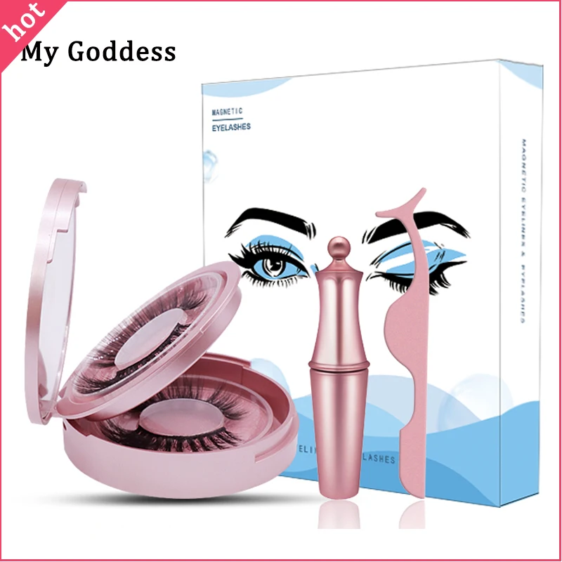 

Magnetic False Eyelashes & Tweezer Set Waterproof Long Lasting Eyeliner & False EyelashesMagnetic Eyelashes Liquid Eyeliner