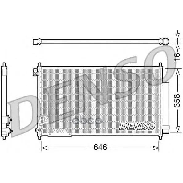 Радиатор Кондиционера Honda: Accord Viii(Cl, Cm) 2.2 I-Ctdi 03-, Accord Viii Tourer(Cm) 2.2 I-Ctdi 03- Denso арт. DCN40009