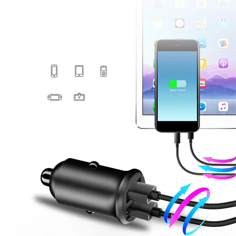 Автомобильный аксессуар двойной USB 3,0 Быстрая зарядка зажигалка многофункциональный адаптер