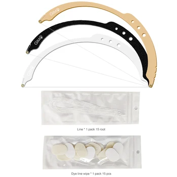 

10PCS Thread Positioning Makeup Eyebrow Microblading Mapping Semi Permanent Bow Auxiliary Dyeing Liners Safe Arrow Line Ruler