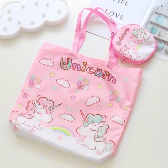 Черный Melody Doraemon Crayon Shinchan Toys Story Единорог белка складная сумка сумки повседневные сумочки для шопинга подарок на день рождения#3313 - Цвет: Черный