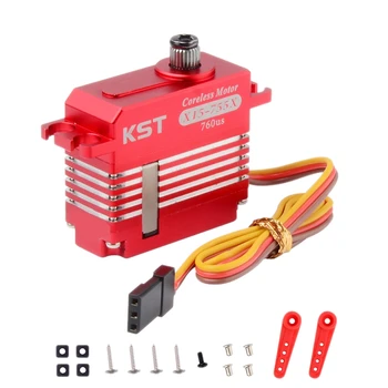 

KST X15-755X 10.2Kg Metal High Voltage Servo Stainless Steel Gear Servo Straight Tail Lock