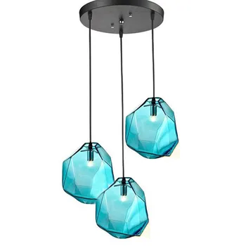 

Modern colorful glass pendant light hanging lamp,6 colors G9 led suspension lamp for bar restaurant industrial lighting fixture