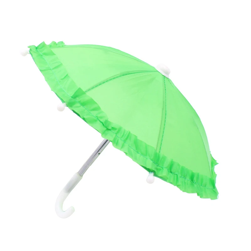 Высококачественные Аксессуары для кукол унисекс, милый мини-зонтик для кукол, 22 см, дождевик с кружевом, подходит для куклы - Цвет: green