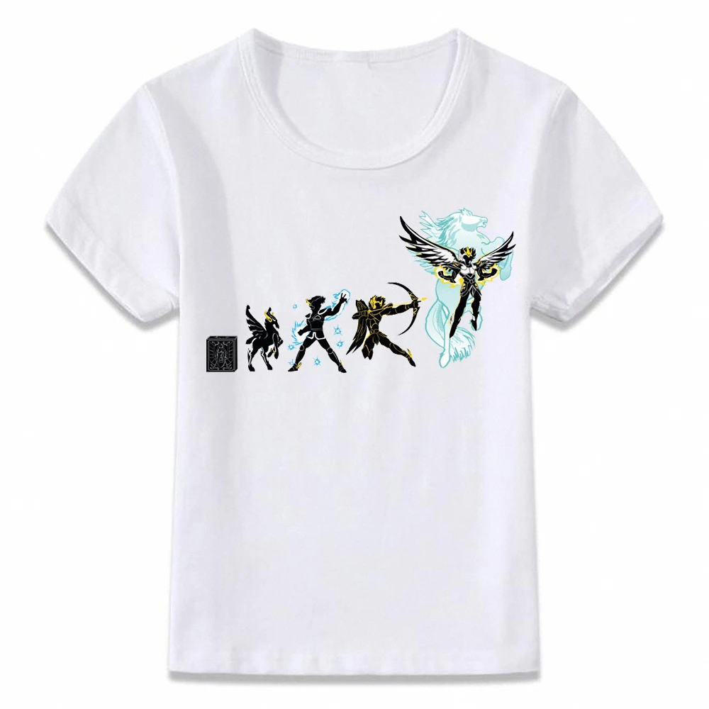 Детская одежда Футболка Saint Seiya Evolution Ikki Shun Shiryu Hyoga аниме рубашки для мальчиков и