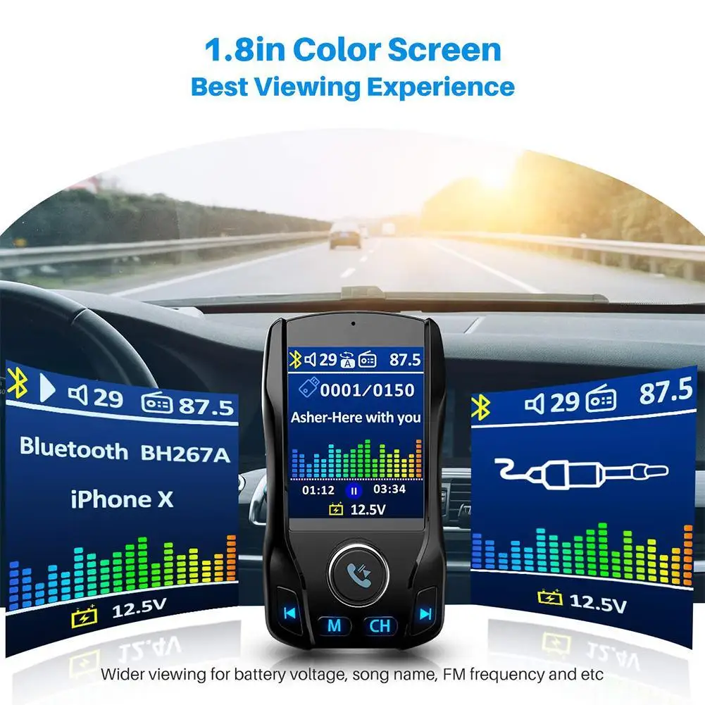 Автомобильный Bluetooth Hands-Free Телефон Автомобильный Bluetooth fm-передатчик автомобильное зарядное устройство Автомобильный fm-передатчик Режимы эквалайзера