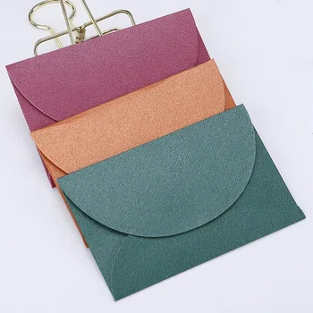 

10pcs/lot Handmade Mini Envelopes Vintage Colored Pearl Paper Envelope Wedding Invitation Envelope Christmas Gift Envelope