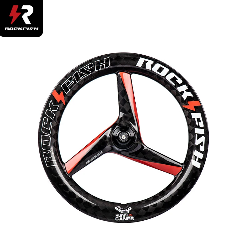 ROCKFISH Children's Bicycle Wheels Carbon Fiber Hurricane Three Pole
