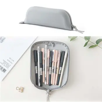 

Silicone Pen Bag Pencil Case Multifunction Stationery Storage Creative Fabric Pouch Case School Office Stationary Supplies