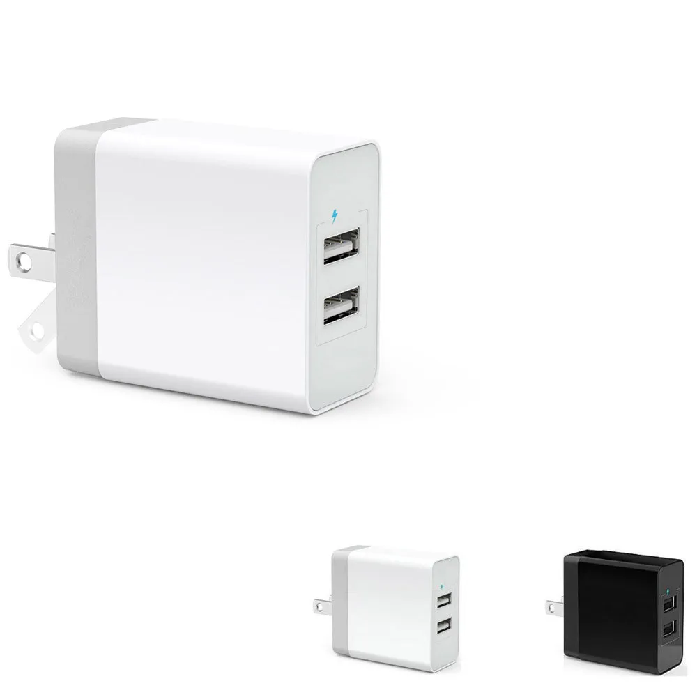 Ouhaobin USB зарядное устройство 3.4A 2 порта USB зарядное устройство для путешествий для iPhone для Samung США штекер преобразователь на стену