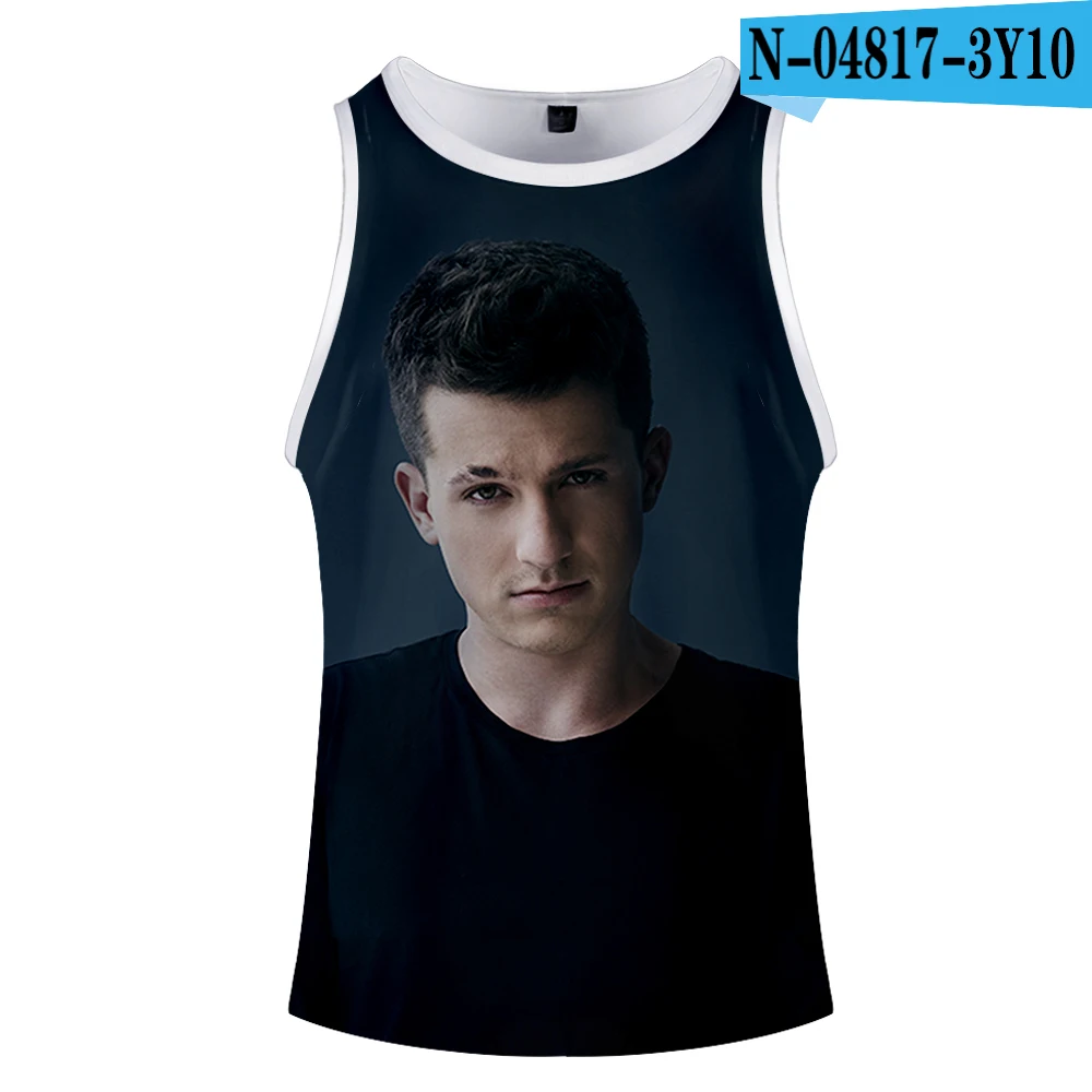 Charlie Puth майка с 3d принтом модная крутой Баскетбол хипстер Удобная популярная летняя с круглым вырезом летняя без рукавов для мужчин/женщин - Цвет: Зеленый
