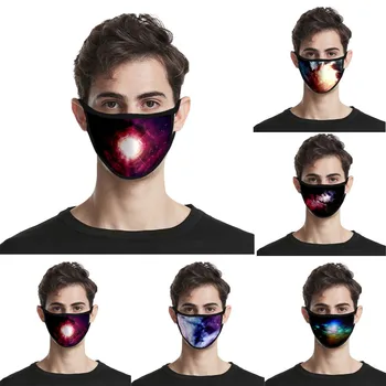 

Adult Print 2PC -proof Gauze Breathable Comfortable Cartoon Pattern Mask Cloth Mouth Mask Face Mask Mouth Mask Washable Reuseabl