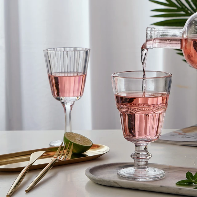 Aesthetic Glass Cup Transparent Glass Cups Goblet Glasses for