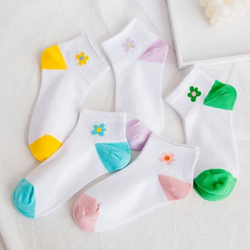 

white mesh transparent floral socks kawaii calcetines de la mujer women skarpetki meias damskie kobieta skarpety korean style