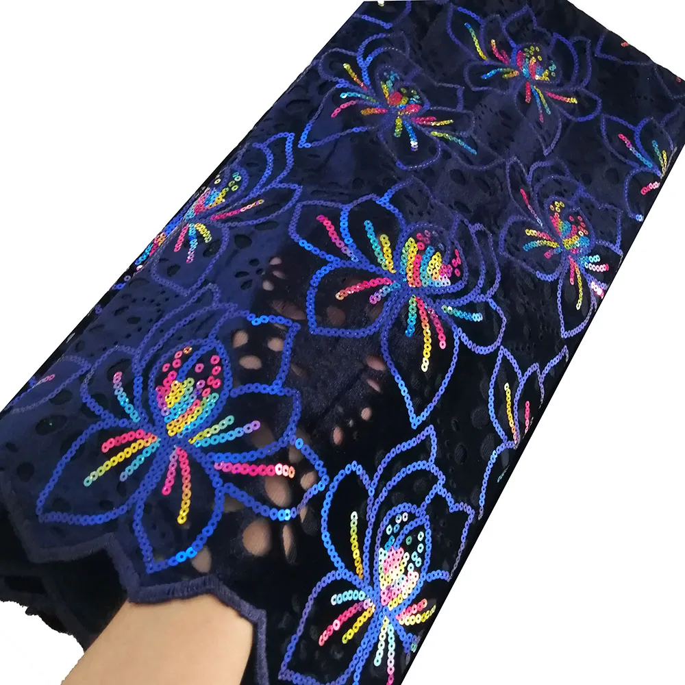 Navy lace fabric-50777 (6)
