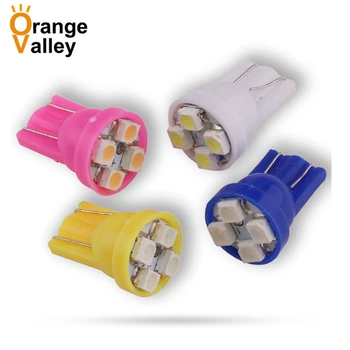 

500Pcs Wholesale T10 4LED 4SMD W5W 194 168 4 LED Smd 3528 1210 Auto Car Wedge Lamp Bulbs Side Indicator Light 12V
