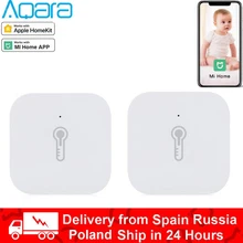 Xiaomi Aqara-Sensor inteligente de temperatura y humedad, Sensor de presión de aire y ambiente, Control remoto, ZigBee, funciona con Gateway 3 Homekit