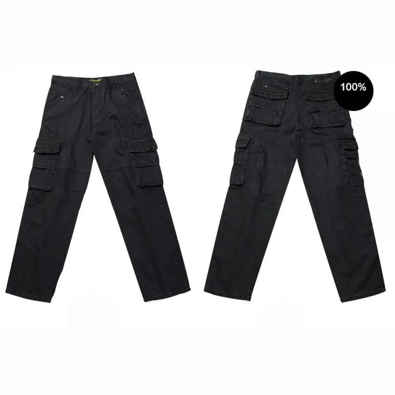 Idopy мужские повседневные рабочие джинсы с несколькими карманами в стиле панк, хип-хоп, свободные джинсовые штаны, брюки для мужчин, мешковатые джинсы, большие размеры 30-46
