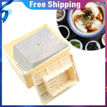 

Homemade Tofu Mold Soybean Curd Tofu Making Mold With Cheese Cloth DIY Plastic Tofu Press Mould Kitchen Cooking Tool Set