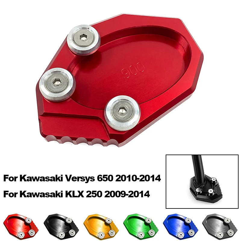 For Kawasaki Versys 650 KLX250 2010 2011 2012 2013 2014 Kickstand Foot Side Stand Extension Pad Support Plate Versys650 KLX 250 |