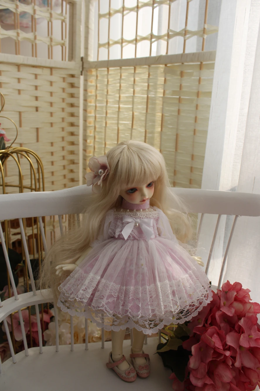 1/4MSD 1/6 BJD куклы одежда с цветочным принтом в стиле «Лолита» платье для игрушки аксессуары платье