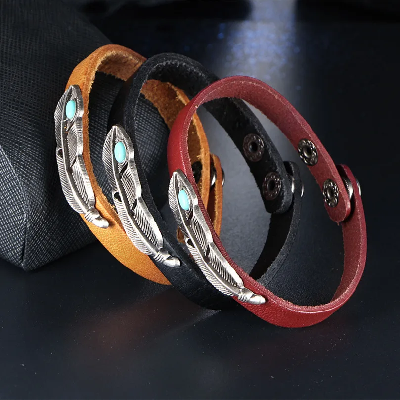 DoreenBeads модный браслет в панковском стиле для мужчин Аксессуары Винтаж перо узор