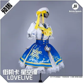 

2019 Anime Lovelive Arcade Game Rin Hoshizora Cosplay Costume New Outfit