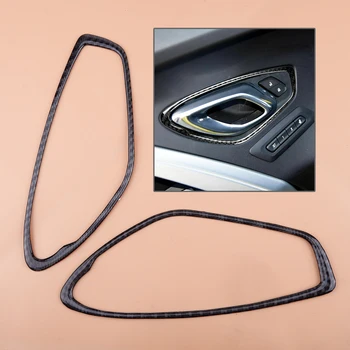 

CITALL Epoxy 1Pair Carbon Fiber Style Inner Door Handle Cover Trim Fit for Chevrolet Camaro 2017 2018 2019