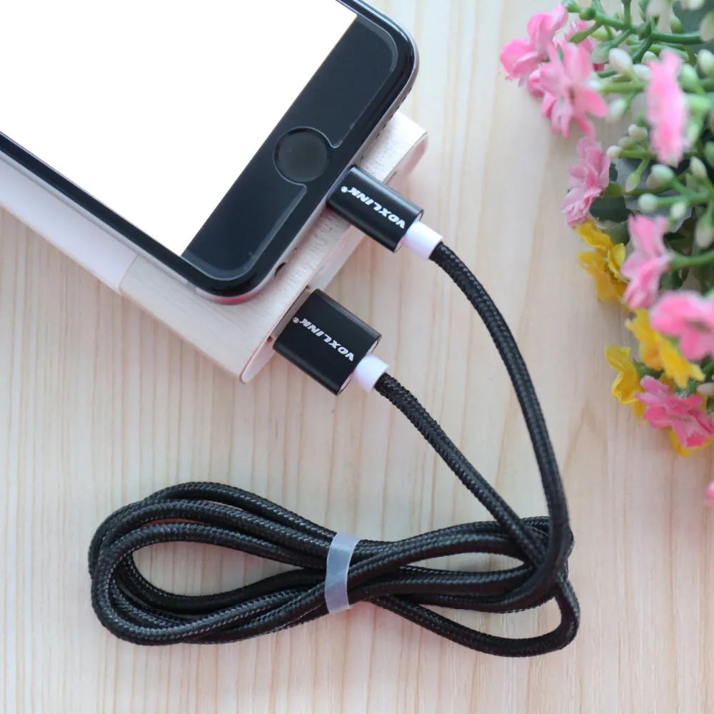 VOXLINK USB Cable to 8 Pin 10 Pack Nylon Braided Charging Cables USB Charger 