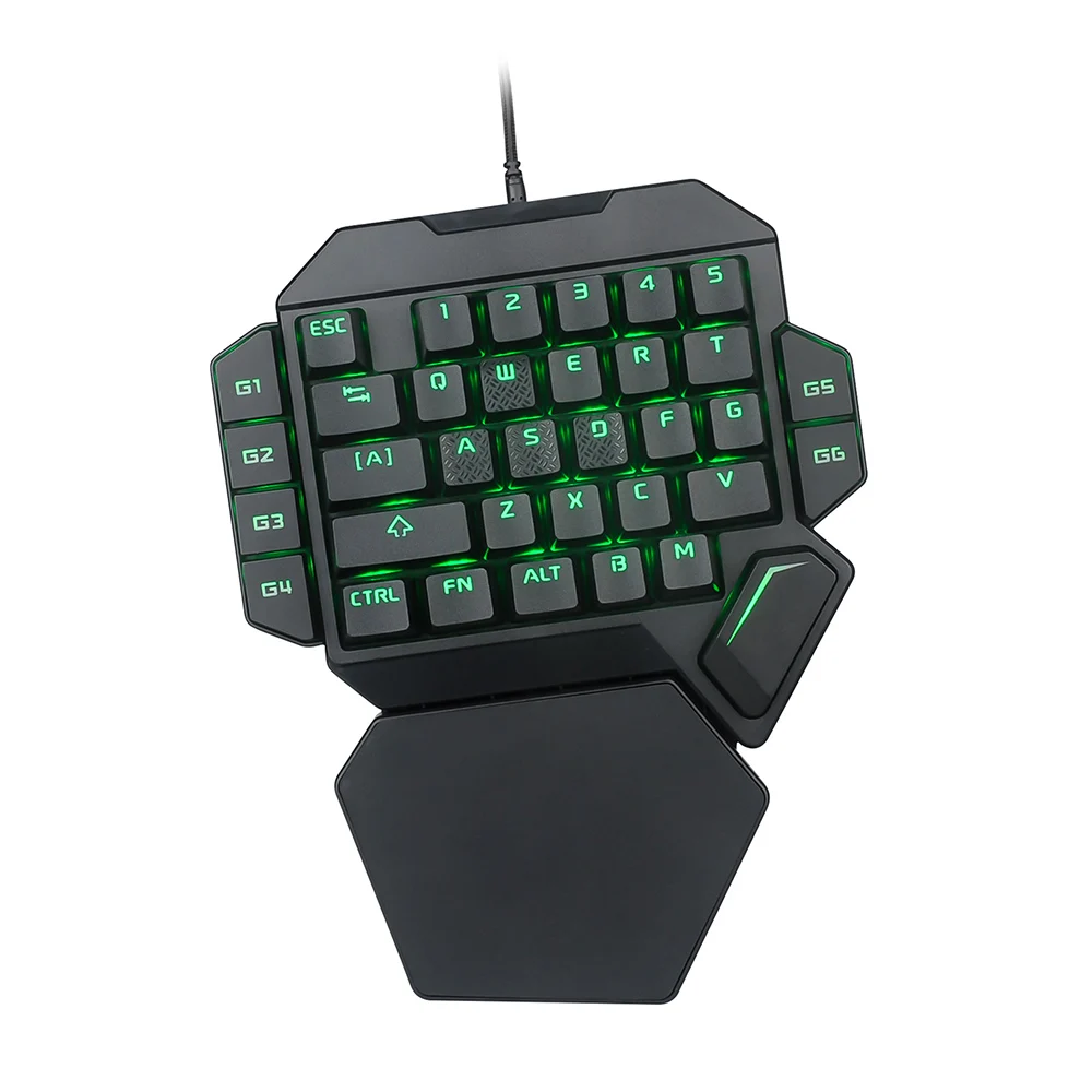 Mini Teclado Mecânico de Jogo de Uma só Pessoa K50 Rgb Backlit Mini Teclado Portátil para Jogos Controlador de Jogo para pc Ps4 Xbox Gamer