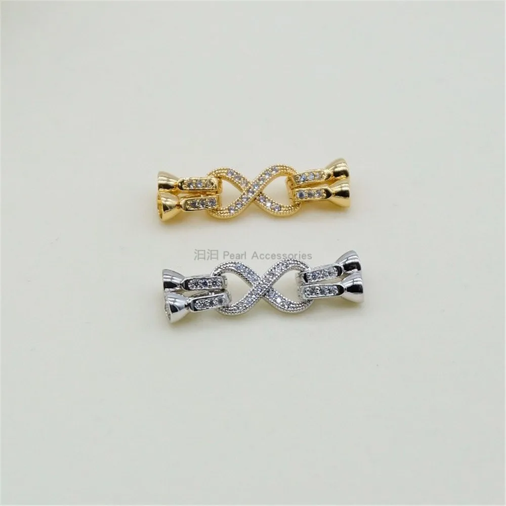 

DIY pearl accessories necklace clasp bracelet clasp sweater chain clasp double row multi-purpose 8 8 buckle