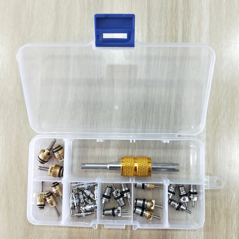 Noyaux De Valve R134a Climatisation - Lot De 6, Métal Violet, Pour BMW Mini Rover Mercedes