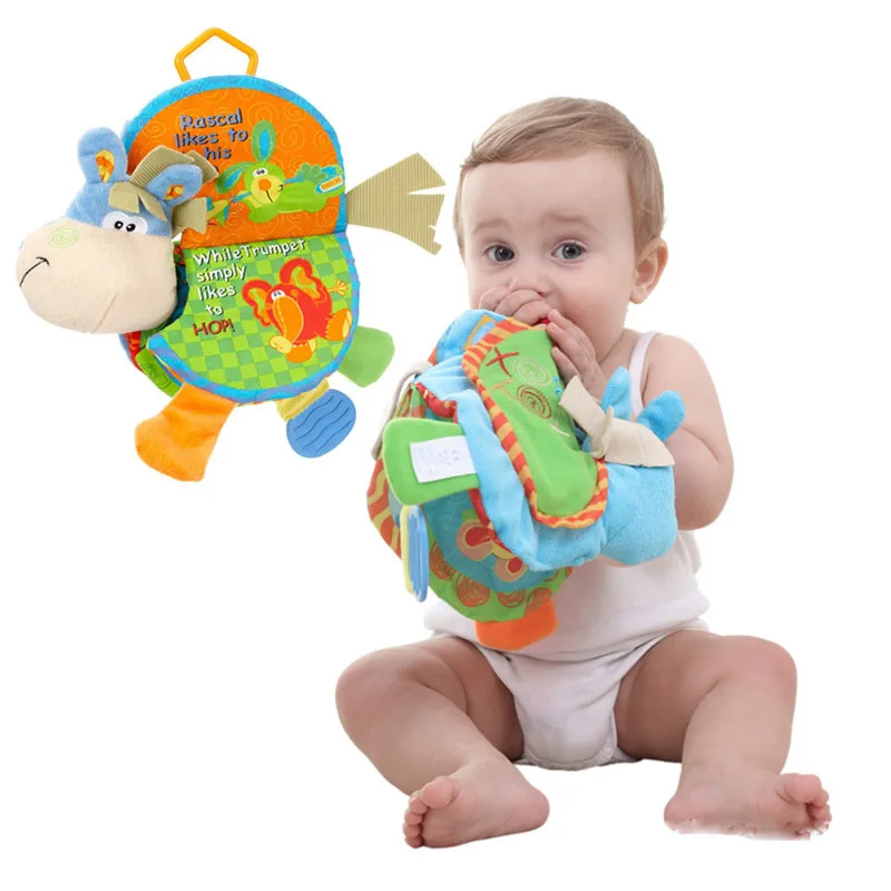 

Stereo Donkey Teether Cloth Book Baby Cloth Book with xiang zhi BB Device Baby Toys Early Childhood Educational Cloth Book