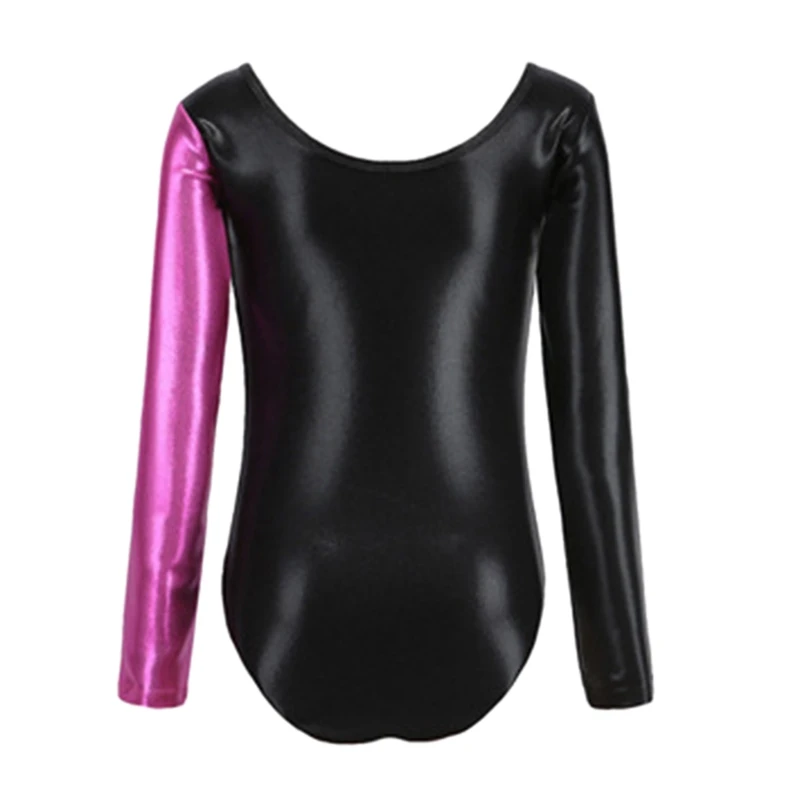Girls Ballet Leotard Long Sleeve Professional Tutu Ballet Dance Gymnastics Shiny Kids Ballet Dance Costumes Dancewear