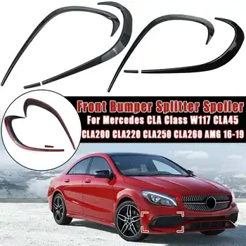 

2Pcs Front Bumper Splitter Spoiler Fog Light Canard For Mercedes CLA Class W117 CLA45 CLA200 CLA220 CLA250 CLA260 AMG 2016-19