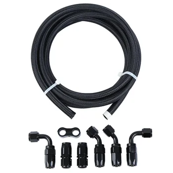 

Braided Fuel Line 3/8 Oil/Gas Hose End Fitting Separator Clamp Polished
