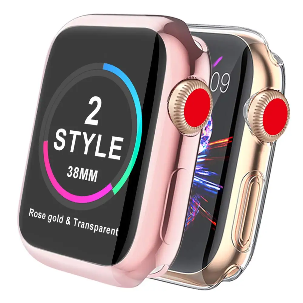 

KeBitt Case for Apple Watch Series 5/4 44mm, All Around Protective Case High Definition Clear Thin Cover for iWatch 40mm