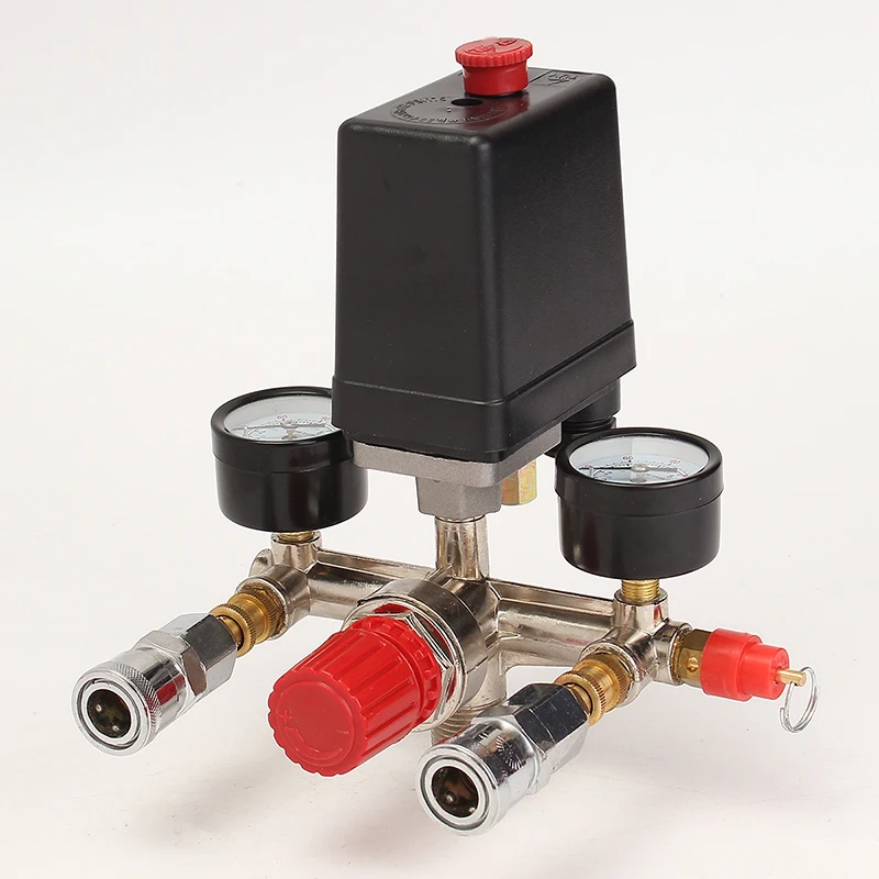 

Pressure Valve Switch Manifold Regulator Measuring Gauges Workshop Equipment Air Compressor Replacement Parts