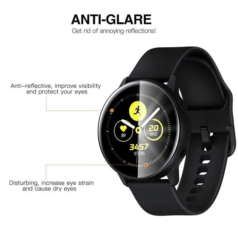 3 шт Гидрогелевая пленка для samsung Galaxy Watch 402 мм TPU мягкая защитная пленка для экрана Защитная пленка анти-взрыв анти-осколки