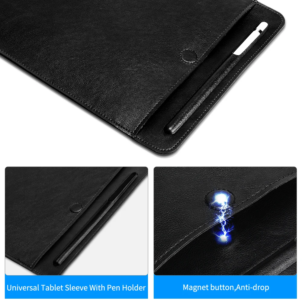 Tablet Case10.2 2019 pro11 With pen tray Leather Stand Cover for ipad Air1 2 9.7 2018 pro 10.5 Full Protective Case For ipad234