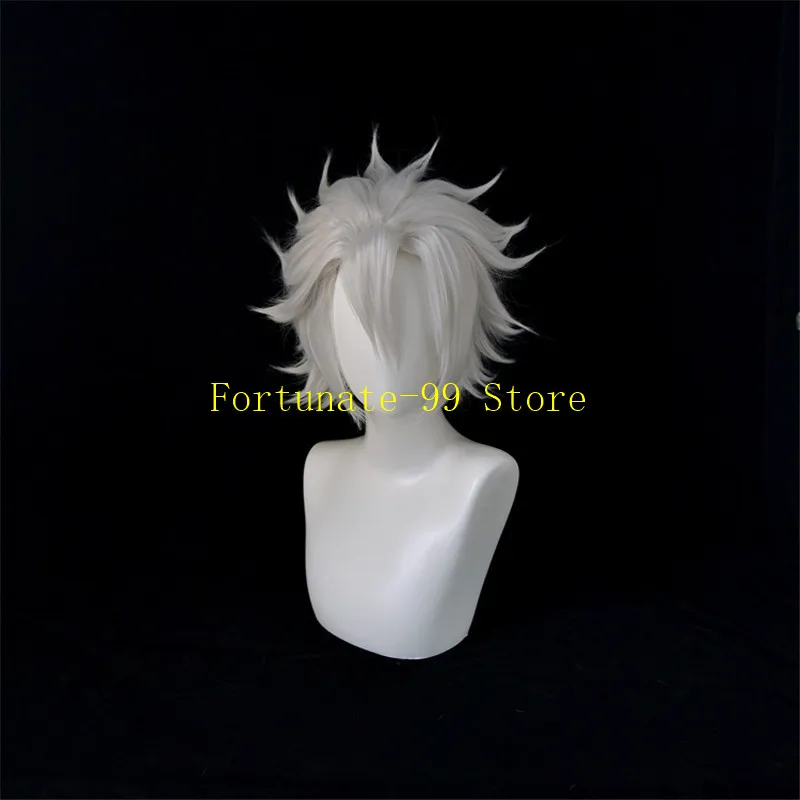 Demon Slayer Kimetsu no Yaiba Shinazugawa Sanemi Cosplay Wig Anime White Short Costume hair - Цвет: White wig