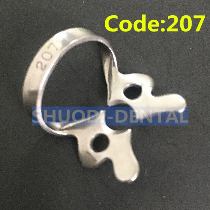 Code 207 Самый популярный стоматологический уход за полостью рта Отбеливание зубов Эндодонтический инструмент резиновый барьер зажим стоматологический восстановительный резиновый зажим - Цвет: Code 207