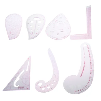 

7 in 1 Multipurpose Fashion Ruler Set Design Pattern Making Sewing Tool Grading Ruler