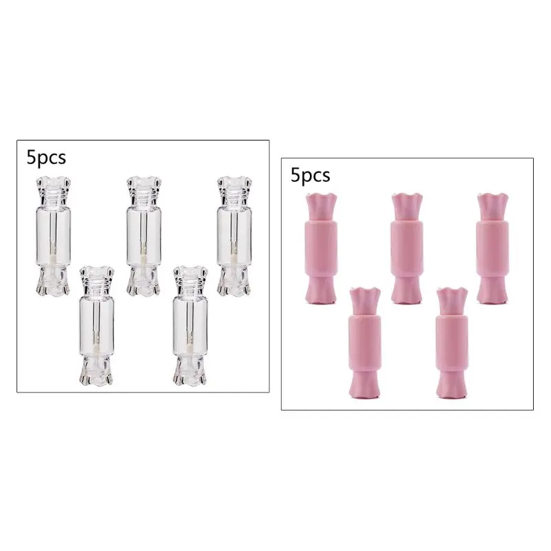 5 шт. Пустые Конфеты в форме блеска для губ губа многоразового пополнения